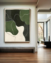 Green And White Wall Art Green Textured Canvas Painting Large Green Minimalist Wall Art For Sale
