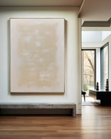 Large Beige Texture Modern Painting Abstract Painting Minimalist Abstract Art On Canvas For Livingroom  