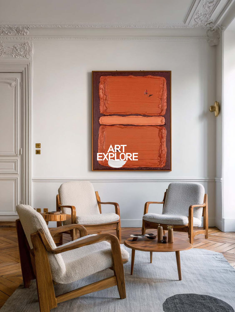 Abstract Tennis Art Painting Vibrant Clay Court Texture For Modern Home Decor