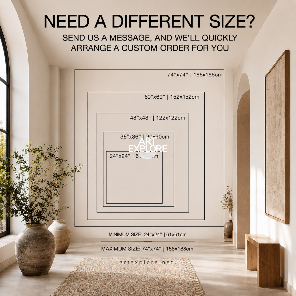 Original Square Canvas Art Blending Modern And Abstract Styles For Any Room
