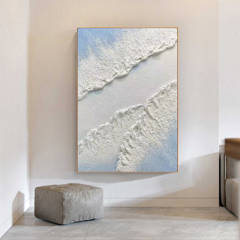 3D Blue Rich Textured Minimalist Painting Large Minimalist Art Blue Abstract Canvas Painting