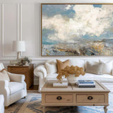 Modern Beach Artwork Large Abstract Beach Wall Art Contemporary Seascape Paintings