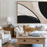 Black And Brown Minimalist Wall Art Abstract Acrylic Art Canvas Painting For Living Room Painting Ideas For Home Decor