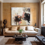 Large Beige And White Minimalist Wall Art Modern Abstract Art Painting For Sale| Artexplore