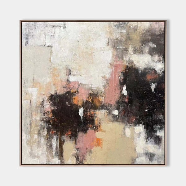 Large Beige And White Minimalist Wall Art Modern Abstract Art Painting For Sale| Artexplore