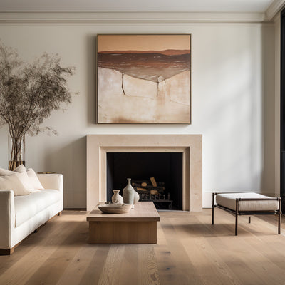 Brown and Beige Minimalist Abstract Art On Canvas Modern Painting Abstract Painting For livingroom