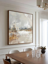 Abstract Beige Haze Painting | Handmade Minimalist Canvas ArtExplore