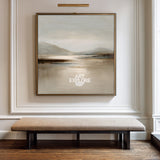 Abstract Beige Lake Scenery | Handmade Textured Landscape ArtExplore