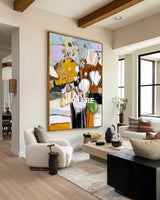 Abstract Expressionist Botanical Painting Custom Large Wall Art