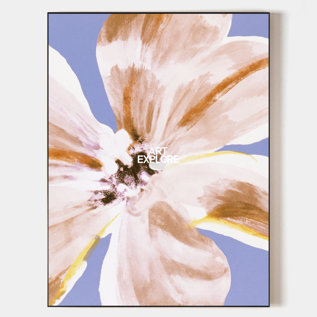 Abstract Pink And White Floral Canvas Painting Hand-Painted Wall Art