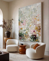 Aesthetic Sage Green Abstract Wall Art Large Handmade Textured Canvas | ArtExplore