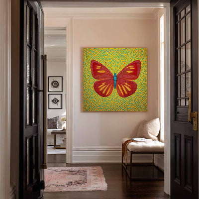 ArtExplore Bold Butterfly Wall Art – Large Handmade Artwork & Bold Home Accent for Hallway