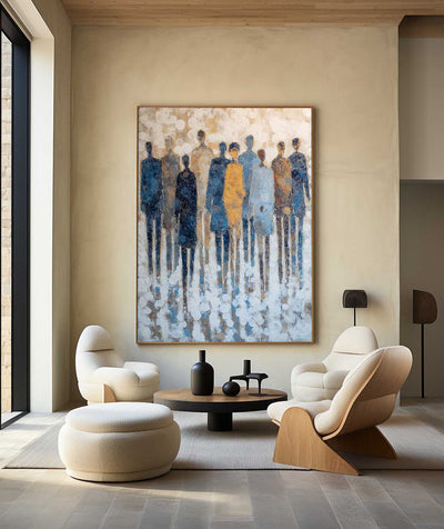 ArtExplore Modern Boho Abstract Wall Art – Oversized Canvas for Living Room, Bathroom, or Dining Area Design