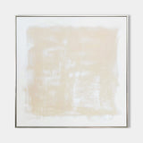 White and Beige Minimalist Abstract Art On Canvas Modern Painting Abstract Painting For livingroom