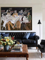 Black Figurative Vintage Painting for Living Room Wall – Large Canvas | ArtExplore