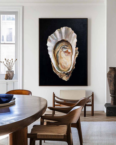 Black Oyster Oil Painting Modern Baroque Oyster Painting Oyster Wall Art Luxurious Artworks For Sale