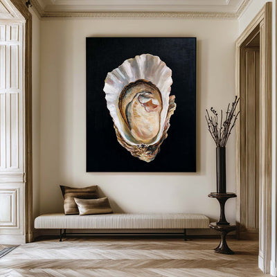 Black Oyster Oil Painting Modern Baroque Oyster Painting Oyster Wall Art Luxurious Artworks For Sale