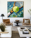 Contemporary Tennis Textured Fine Art Tennis Sport Art Painting Modern Sport Wall Art For Sale