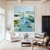 Blue Texture Wall Art Blue Abstract Canvas Painting Large Abstract Texture Painting Blue Fine Art