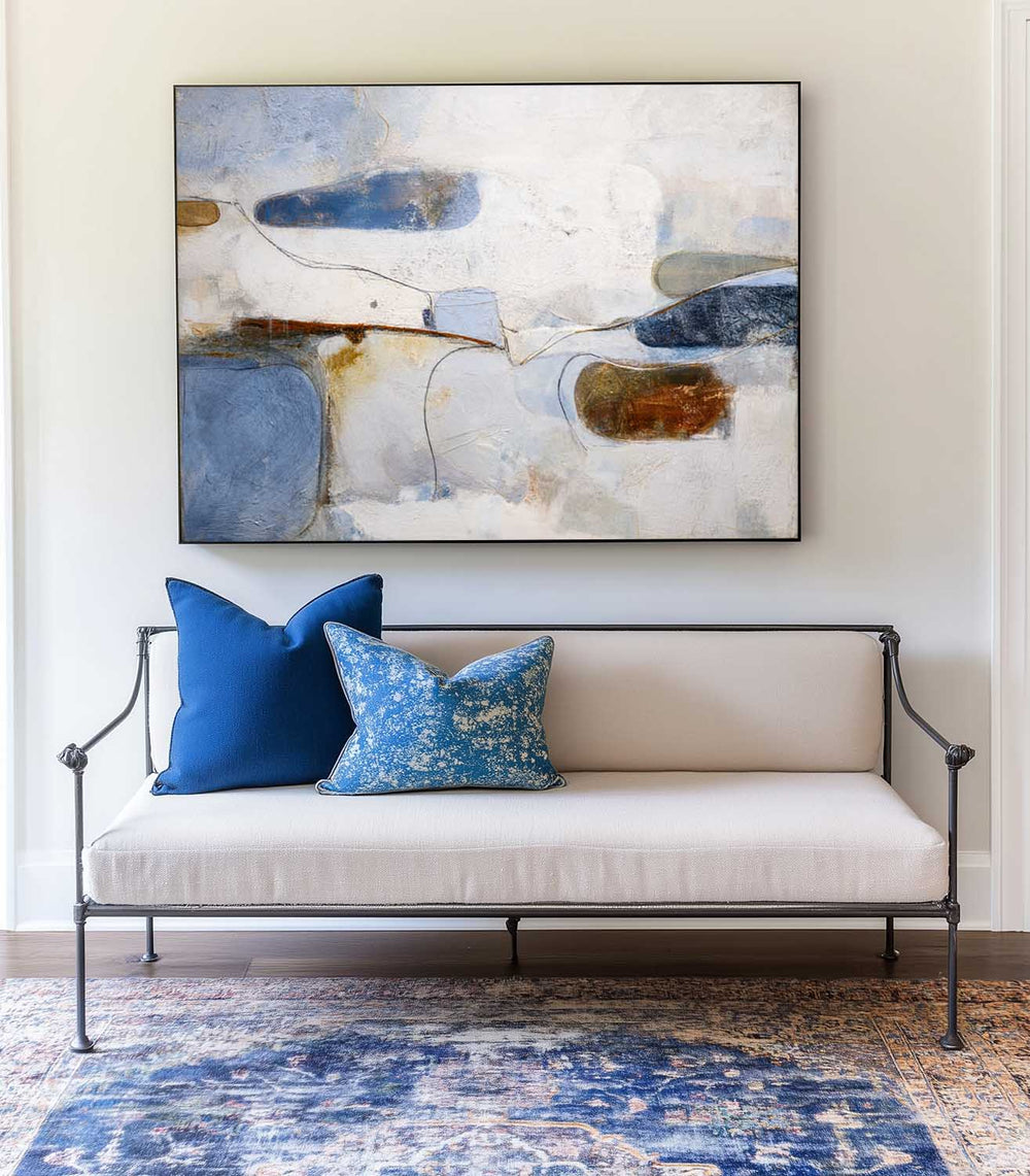 Blue Wabi-Sabi Canvas Wall Art – Inspiring Modern Decor for Bedroom & Lounge | ArtExplore