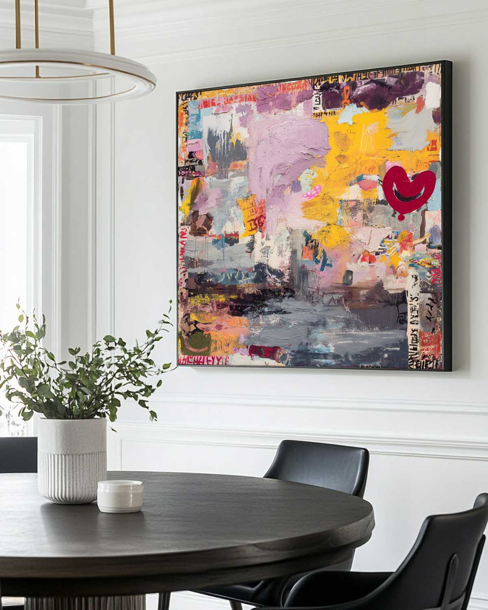 Bold Graffiti Abstract Canvas – Urban Texture Oil Painting for Living Room & Lounge | ArtExplore