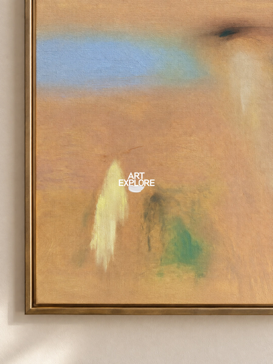 Hand-Painted Abstract Art In Earth Tones Minimalist Aesthetic Canvas