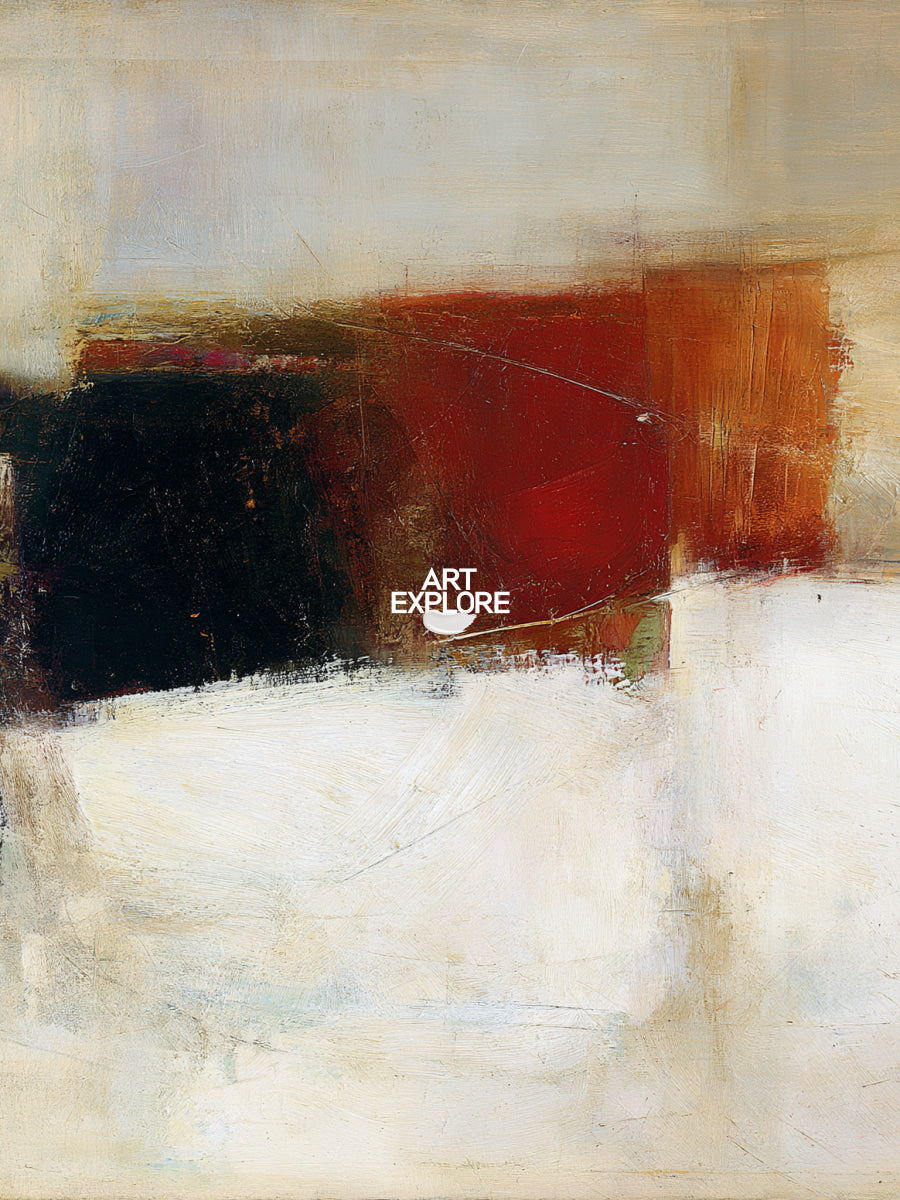 Large Neutral Abstract Wall Art For Living Room And Office