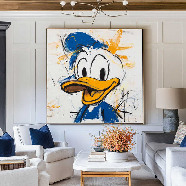 Large Colorful Cartoon Graffiti Modern Texture Pop Painting Handmade Pop Painting For Sale