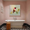 Colorful Hummingbird Oil on Canvas – Handmade Square Painting for Bedroom & Lounge Decor | ArtExplore