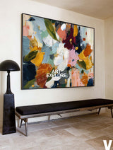 Colorful Palette Knife Flower Painting - Ready to Hang Custom Canvas