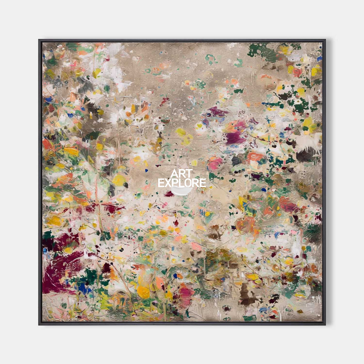 Colorful Abstract Wall Art In Earth Tones For Living Room And Office Decor