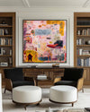 Contemporary Graffiti Texture Wall Art – Large Handmade Canvas Painting | ArtExplore