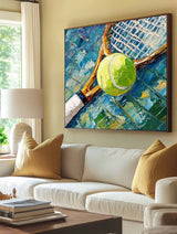 Contemporary Tennis Textured Fine Art Tennis Sport Art Painting Modern Sport Wall Art For Sale