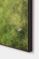 Cozy Green Wabi-Sabi Wall Art, Large Handmade Textured Canvas Painting | ArtExplore