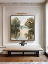 Custom Lake Reflection Wall Art for Lounge & Dining Room – ArtExplor