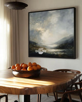 Dawn Lake Horizon Landscape | Large Abstract Texture Painting | ArtExplore