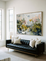 Elegant Green Abstract Texture Canvas, Modern Wall Art | ArtExplore