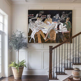 Elegant Retro Banquet Painting – Horizontal Minimalist Wall Decor | ArtExplore