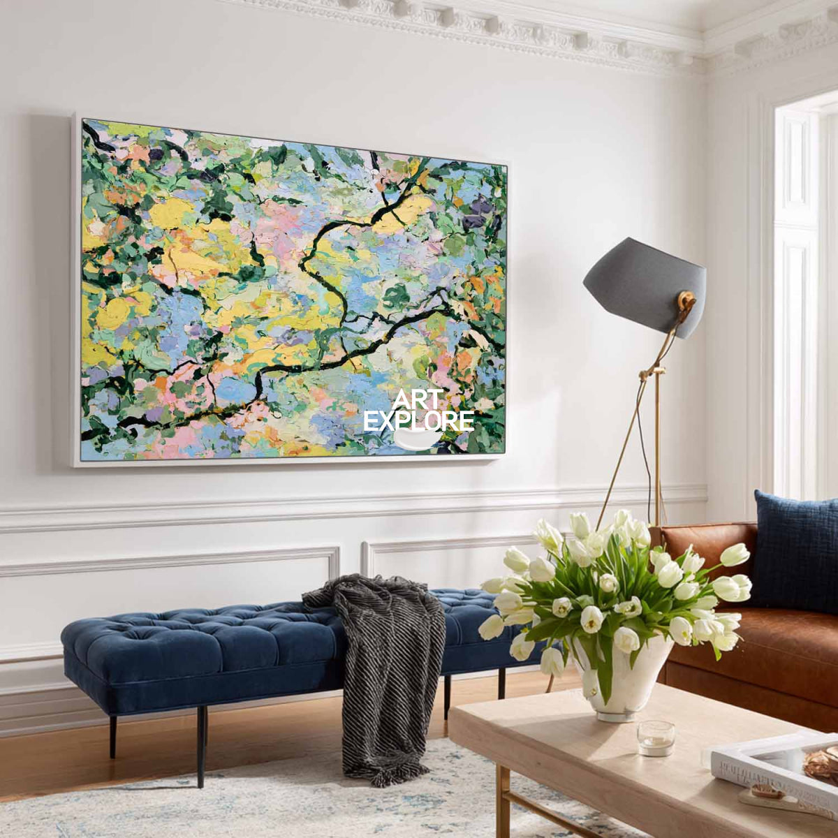 Colorful Abstract Wall Art For Modern Living Room And Dining