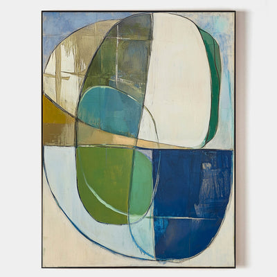 Extra Large Turquoise Texture Painting Blue Abstract Canvas Art Modern Green Texture Paintings