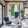 Extra Large Turquoise Texture Painting Blue Abstract Canvas Art Modern Green Texture Paintings