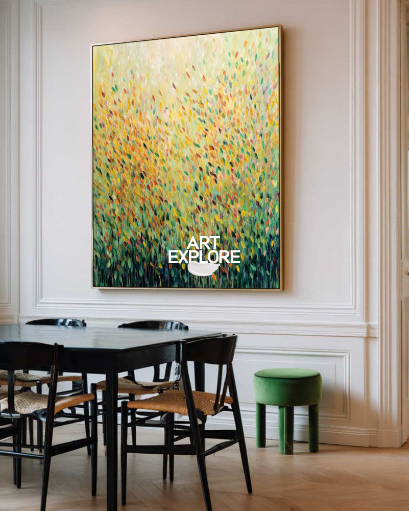 Golden Meadow: Ready to Hang Vertical Fine Art Wheat Painting