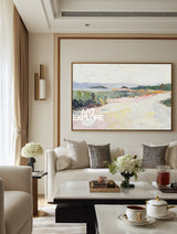 Hand-Painted Impressionist Nature Canvas Large Relief Art