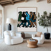Handcrafted Vertical Pop Art Painting – Oversized Canvas Wall Decor for Contemporary Spaces and Urban Home Design