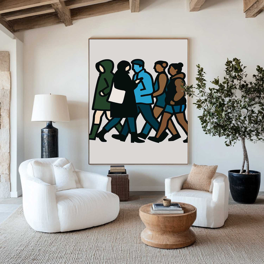 Handcrafted Vertical Pop Art Painting – Oversized Canvas Wall Decor for Contemporary Spaces and Urban Home Design