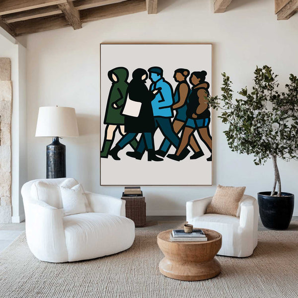Handcrafted Vertical Pop Art Painting – Oversized Canvas Wall Decor for Contemporary Spaces and Urban Home Design