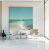 Handmade Blue Ocean Wave Canvas Wall Art for Lounge or Office Decor – ArtExplore