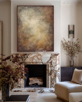 Handmade Brown Luxury Canvas | Large Vertical Textured Wall Art ArtExplore