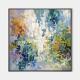 Handmade Colorful Abstract Knife Painting, Large Textured Wall Art | ArtExplore