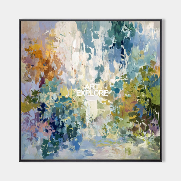 Handmade Colorful Abstract Knife Painting, Large Textured Wall Art | ArtExplore